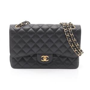 Chanel CHANEL Large Matelassé 30 Classic Double Flap Shoulder Bag Handbag Cav...